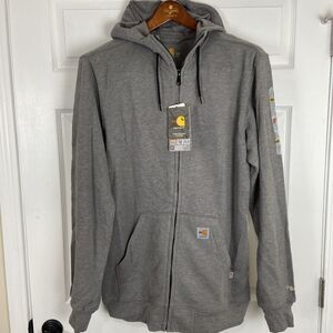 Carhartt FR Flame Resistant Original Midweight Full Zip Hoodie Mens MedTall MT